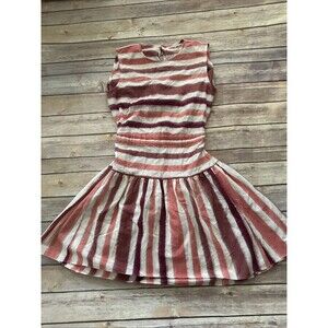 Women's Le Sirenuse Positano Emporio Sirenuse Stripes Dress Sleeveless Tie Pink